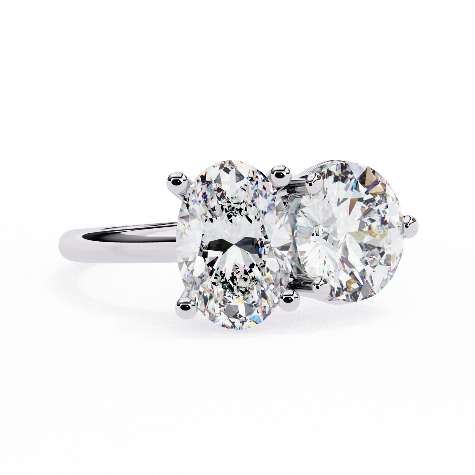 Oval Double Diamond Ring